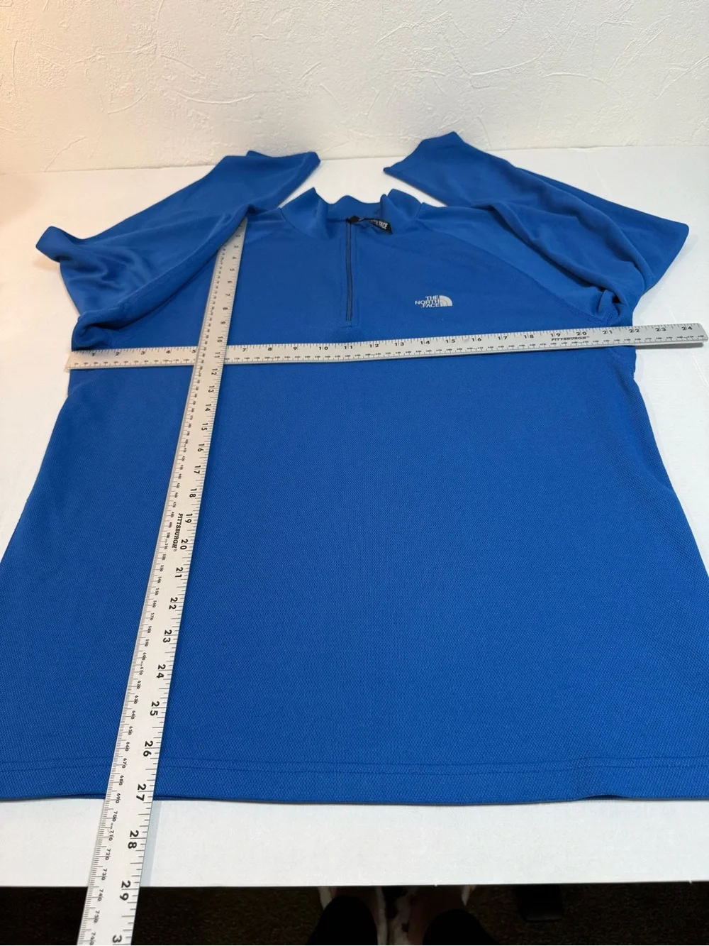 The North Face Mens L Blue VaporWick 1/4 Zip Pullover Performance Hiking